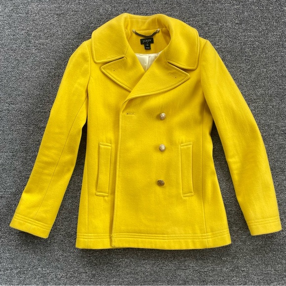 J. Crew Yellow Peacoat - Picture 3 of 9